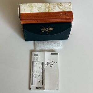 Maui Jim Black Sunglasses Case with Branded Box and Documentation